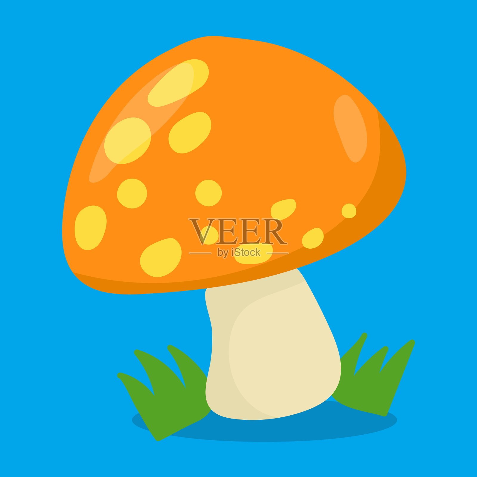 小红蘑菇11插画图片素材