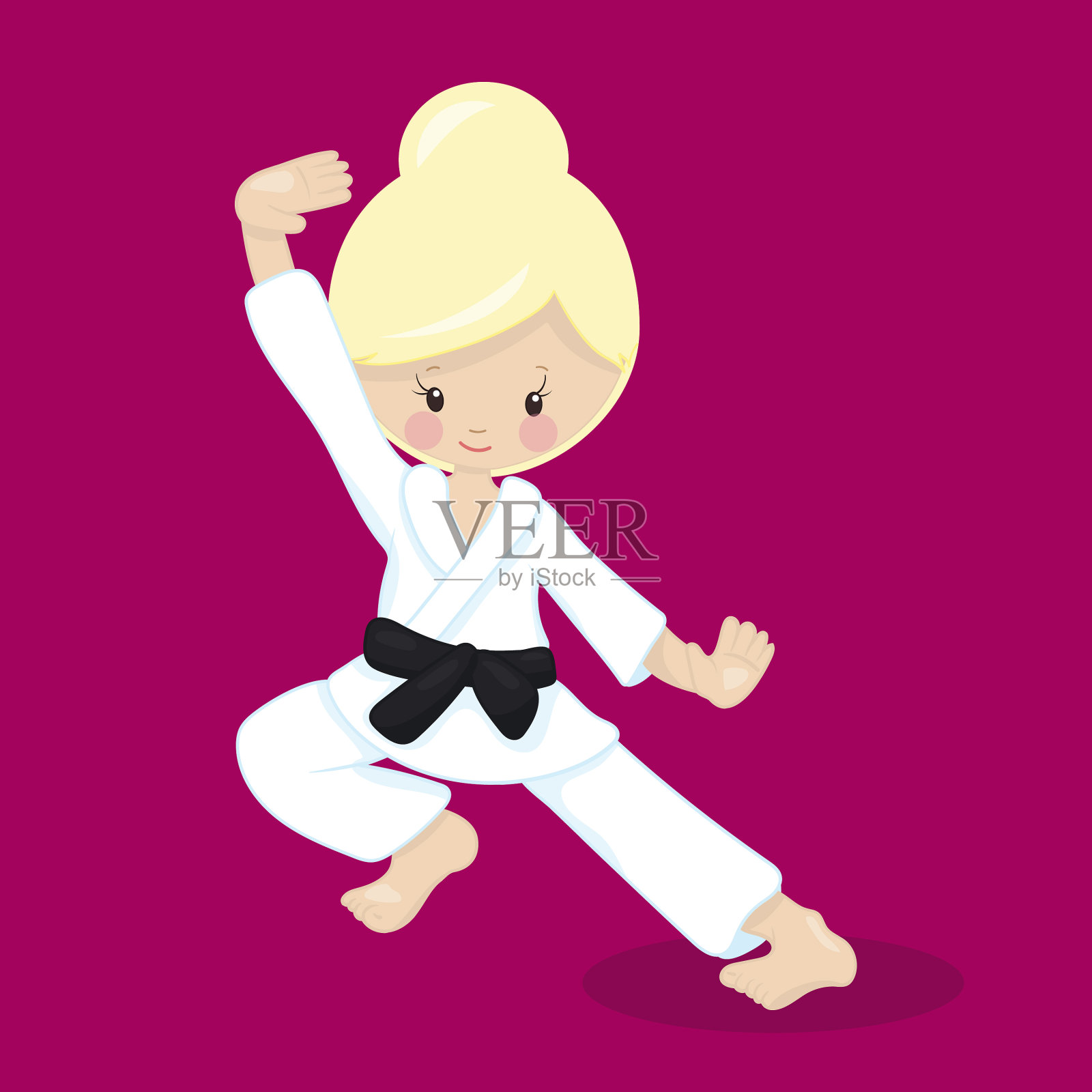 空手道小子束金色螳螂10插画图片素材