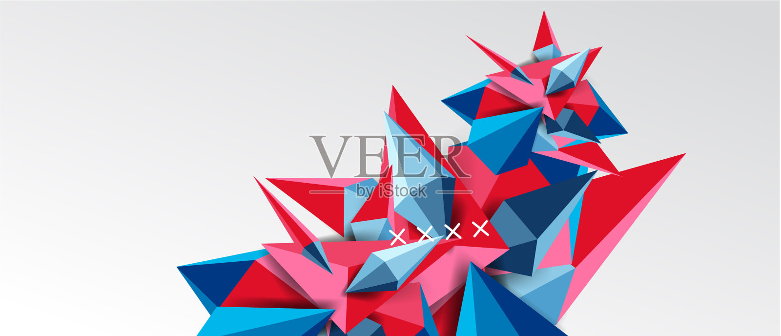 三维低聚抽象形状背景插画图片素材