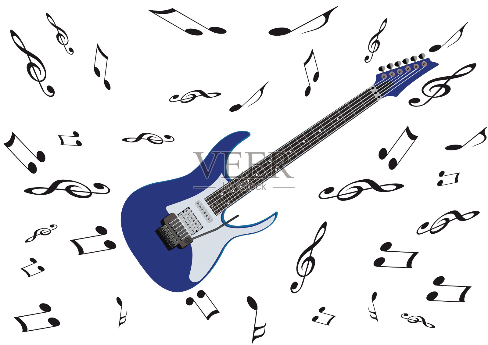 电吉他演奏音乐插画图片素材