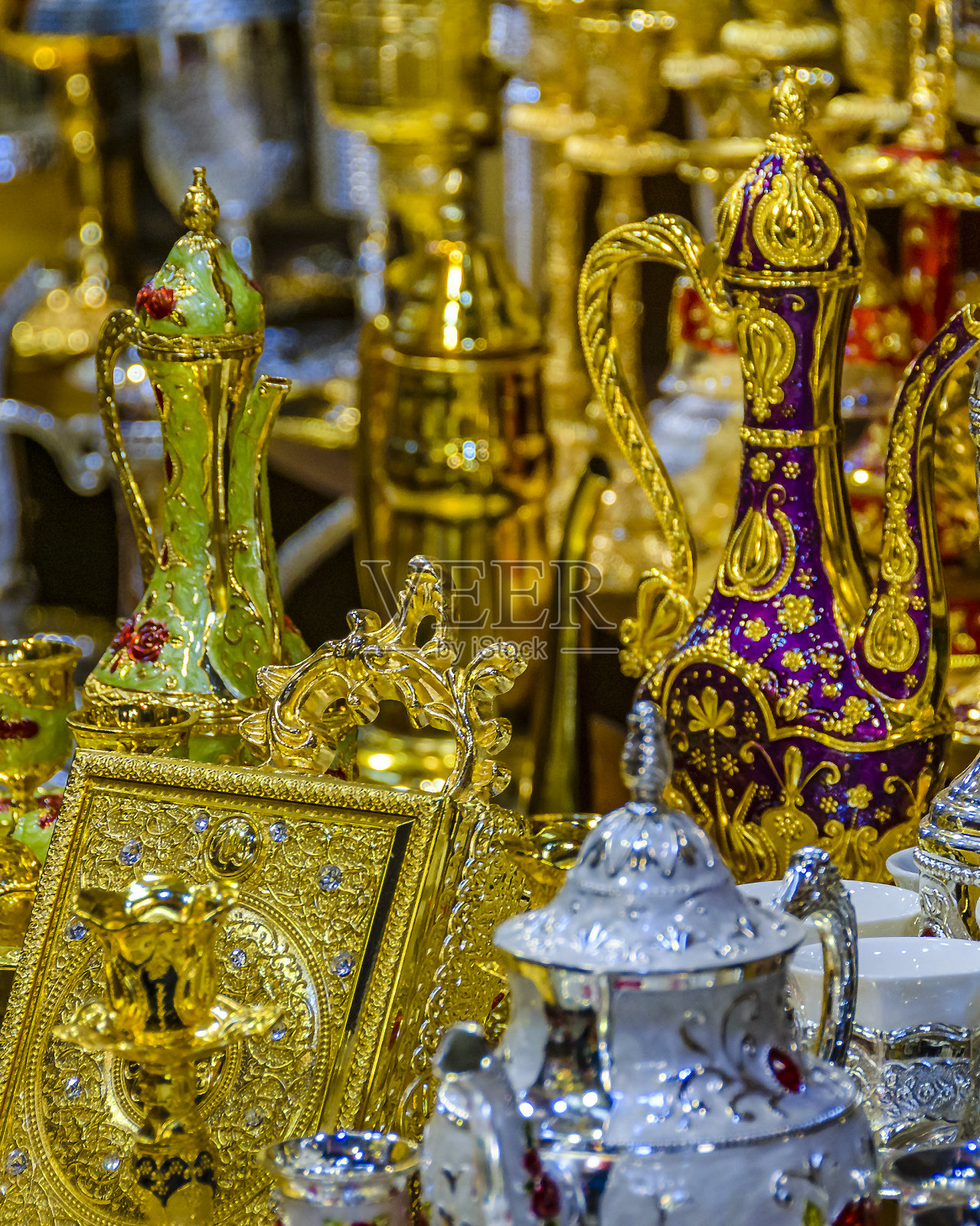 耶路撒冷的华丽茶壶,以色列照片摄影图片