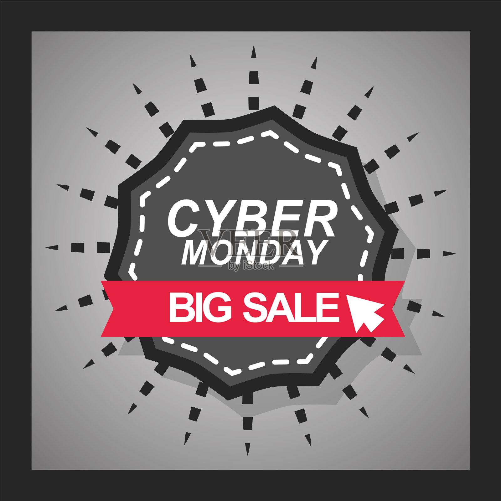 网络星期一大减价邮票点击模板设计元素图片