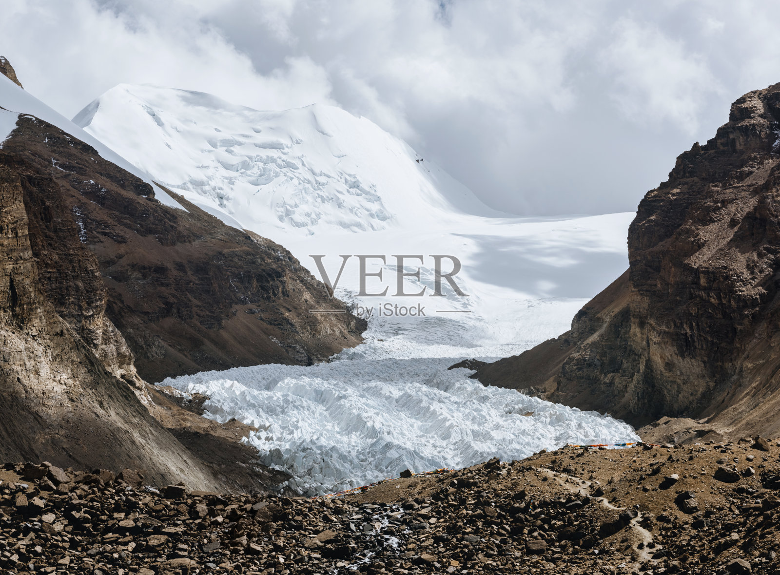 西藏特鲁登尼玛冰川的自然风光照片摄影图片