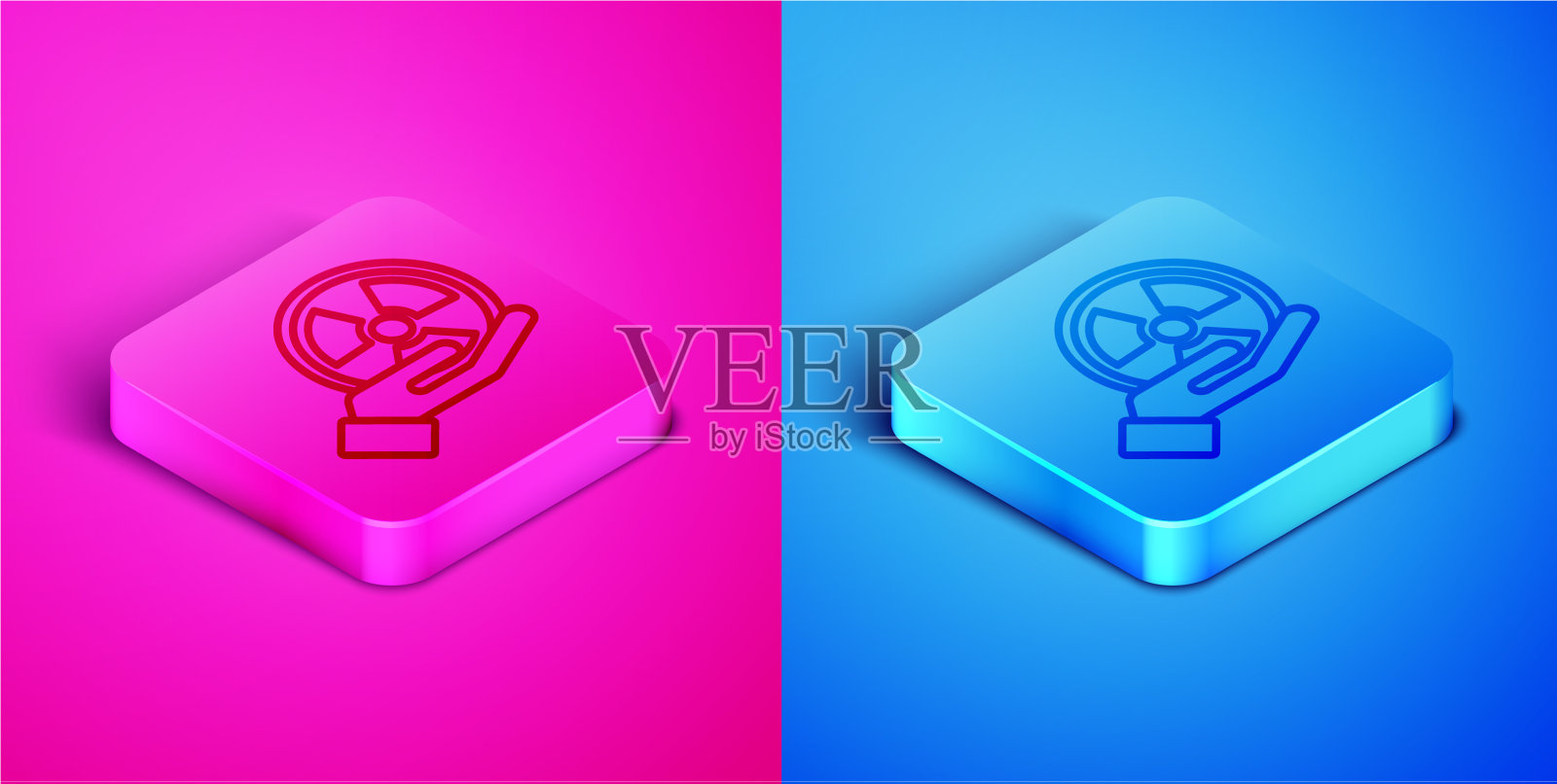 等距线放射性在手图标孤立图标素材