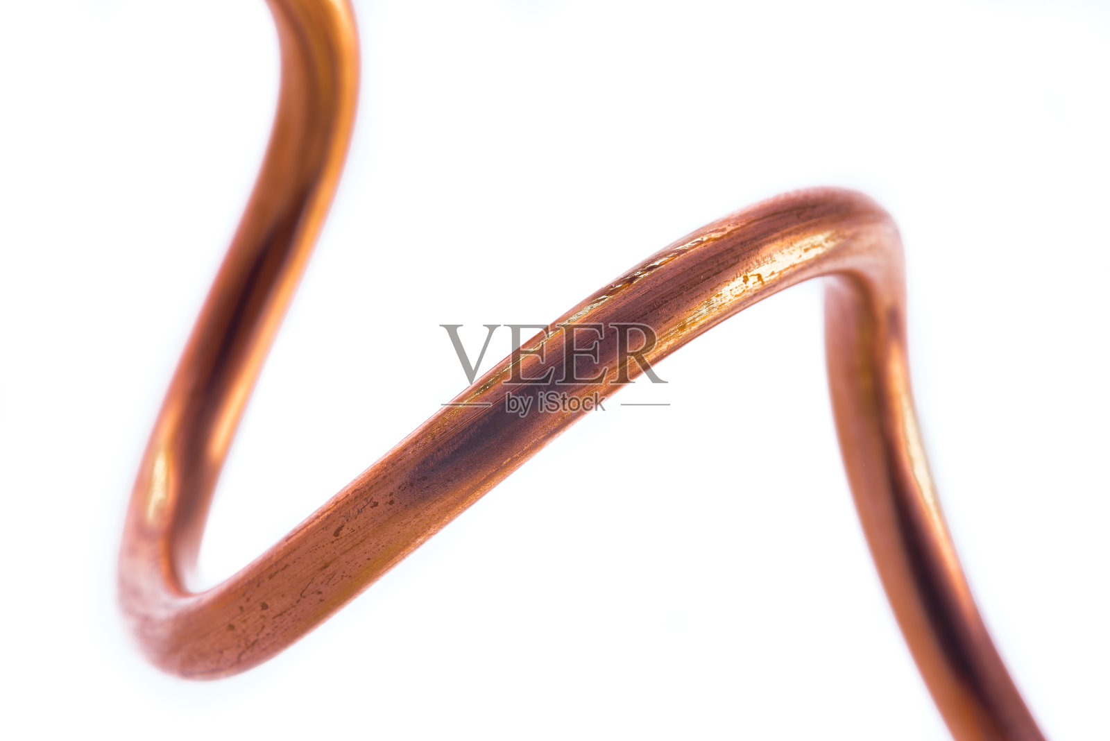 宏铜线隔离在白色照片摄影图片