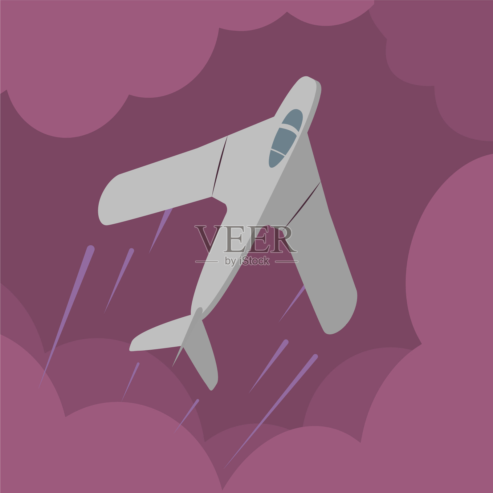 喷气式战斗机军用战斗机飞过插画图片素材