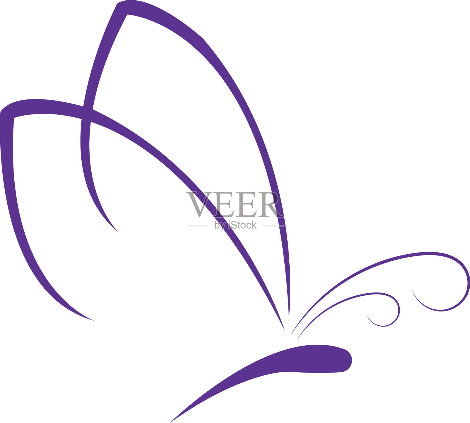 美丽蝴蝶图标设计插画图片素材