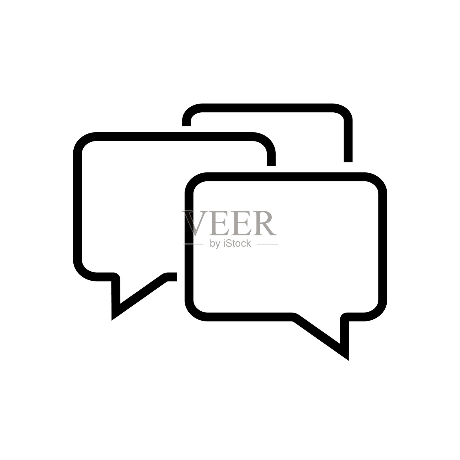 消息图标聊天气泡可编辑的笔触图标素材