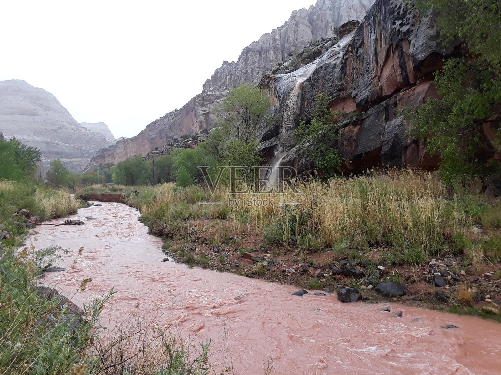 河峡谷视图照片摄影图片