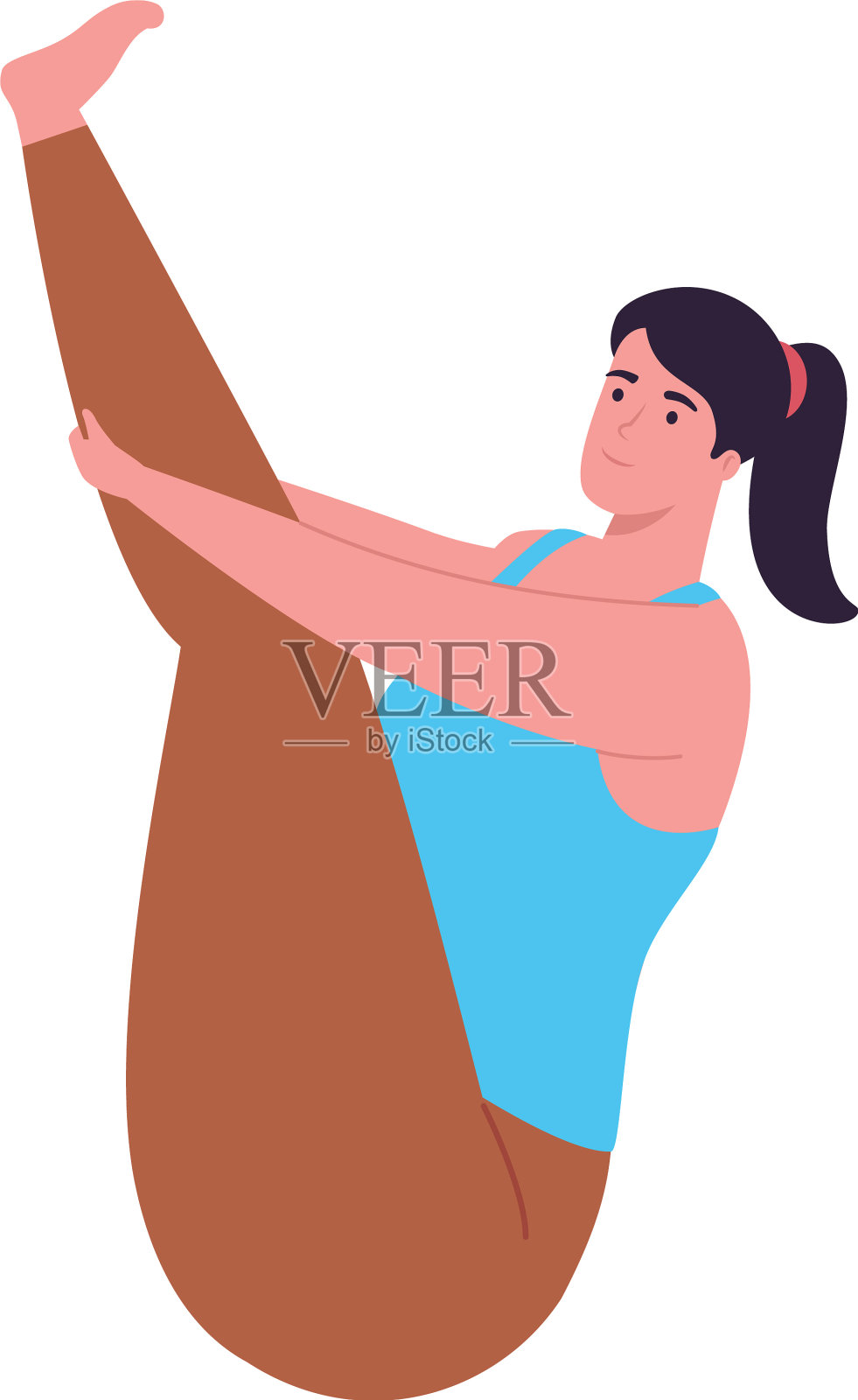 女人做瑜伽设计设计元素图片