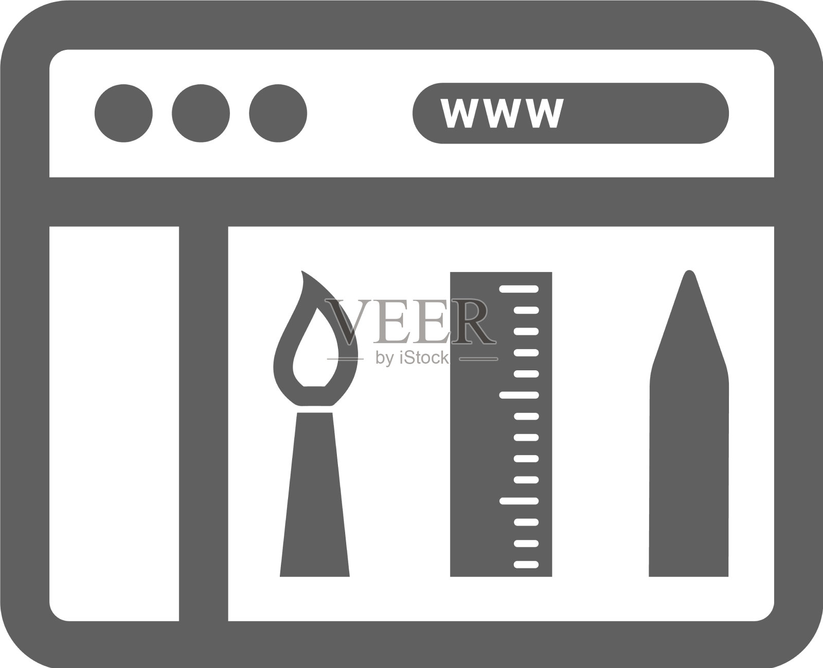 创意设计图标灰色版图标素材