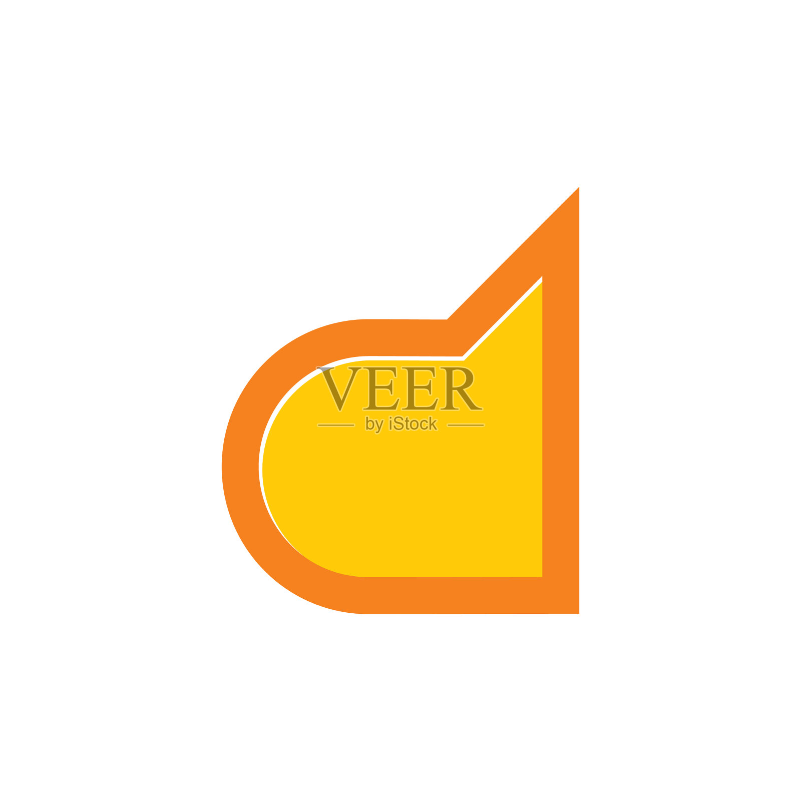 字母简单的几何轮廓标志设计元素图片