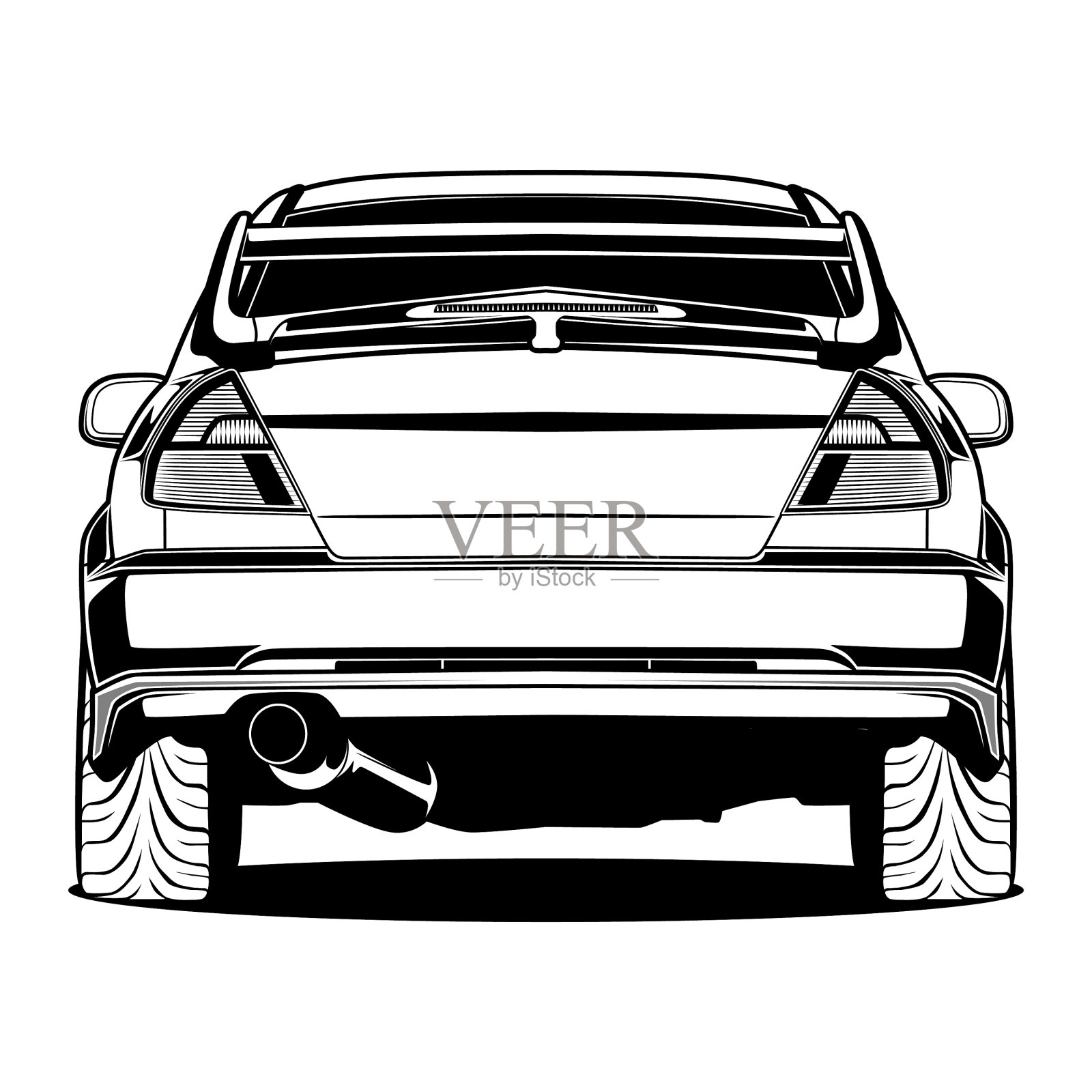 黑白车设计元素图片