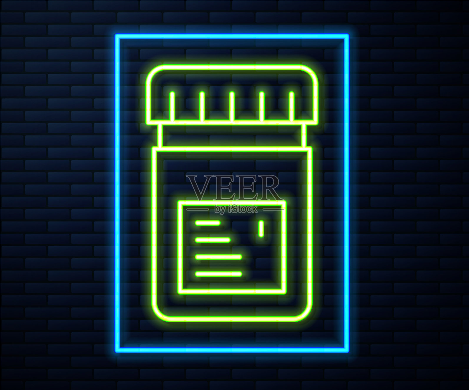 发光霓虹灯线生物活性添加剂插画图片素材