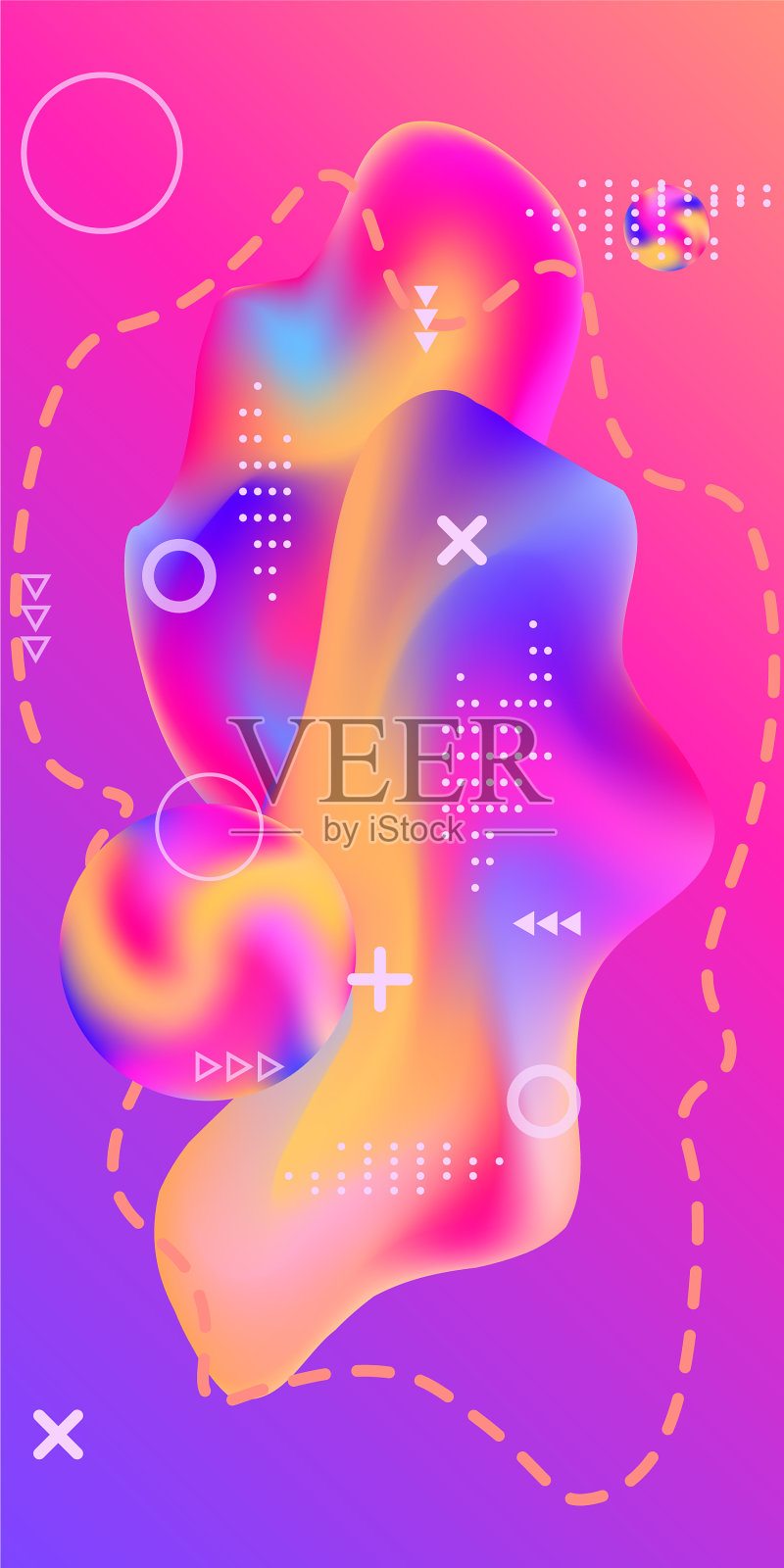 抽象的封面插画图片素材