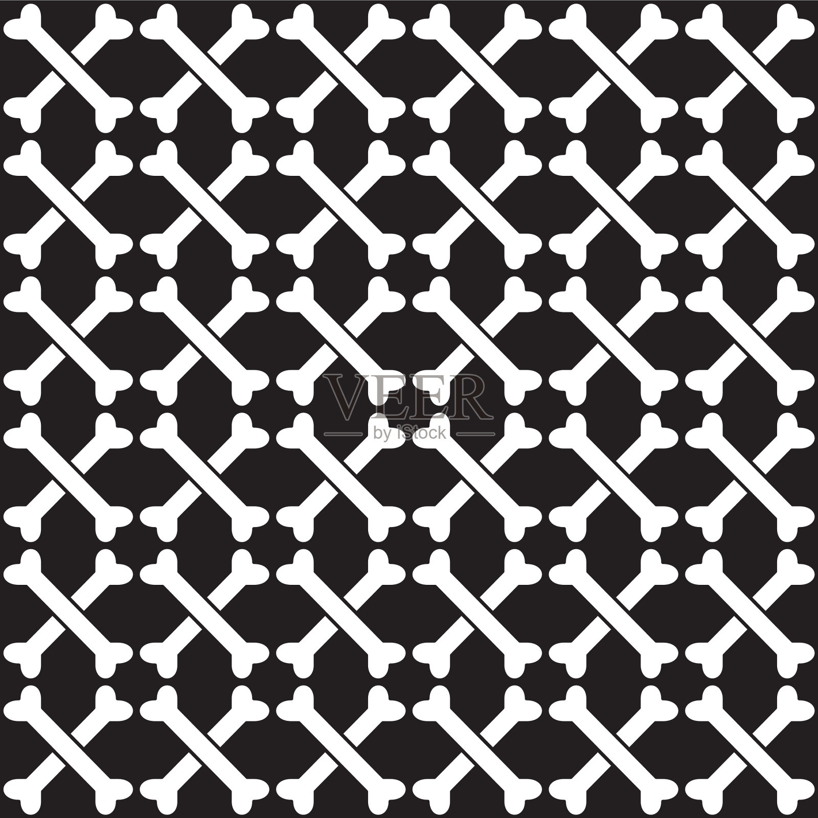 横骨stock无缝图案设计插画图片素材