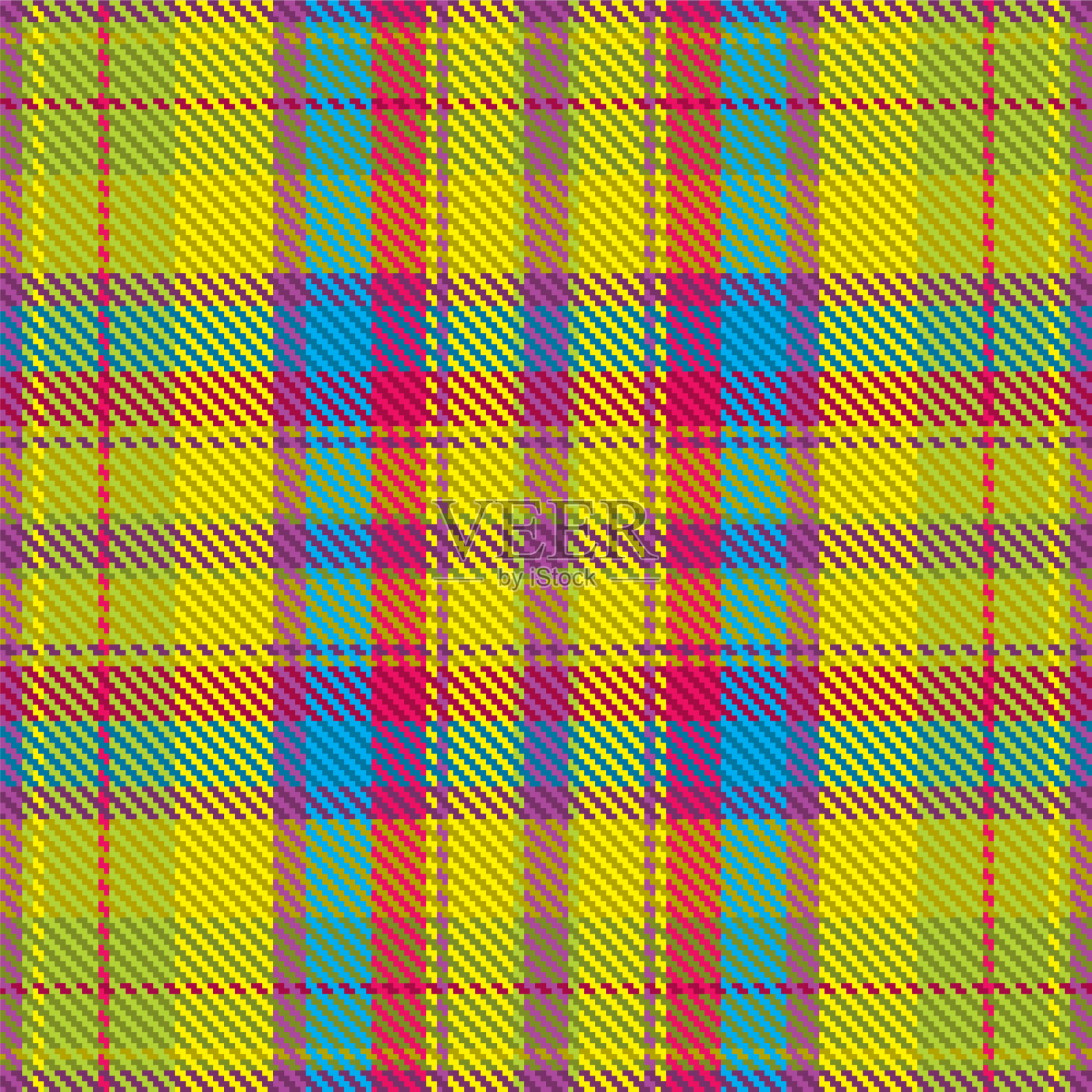 格子图案无缝格子织物纹理插画图片素材