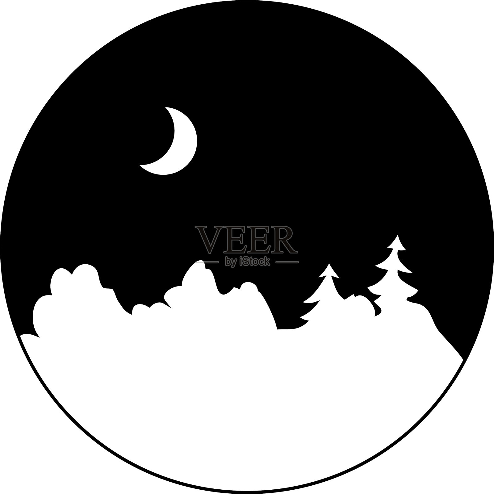 自然图标线符号孤立的农业元素图标素材