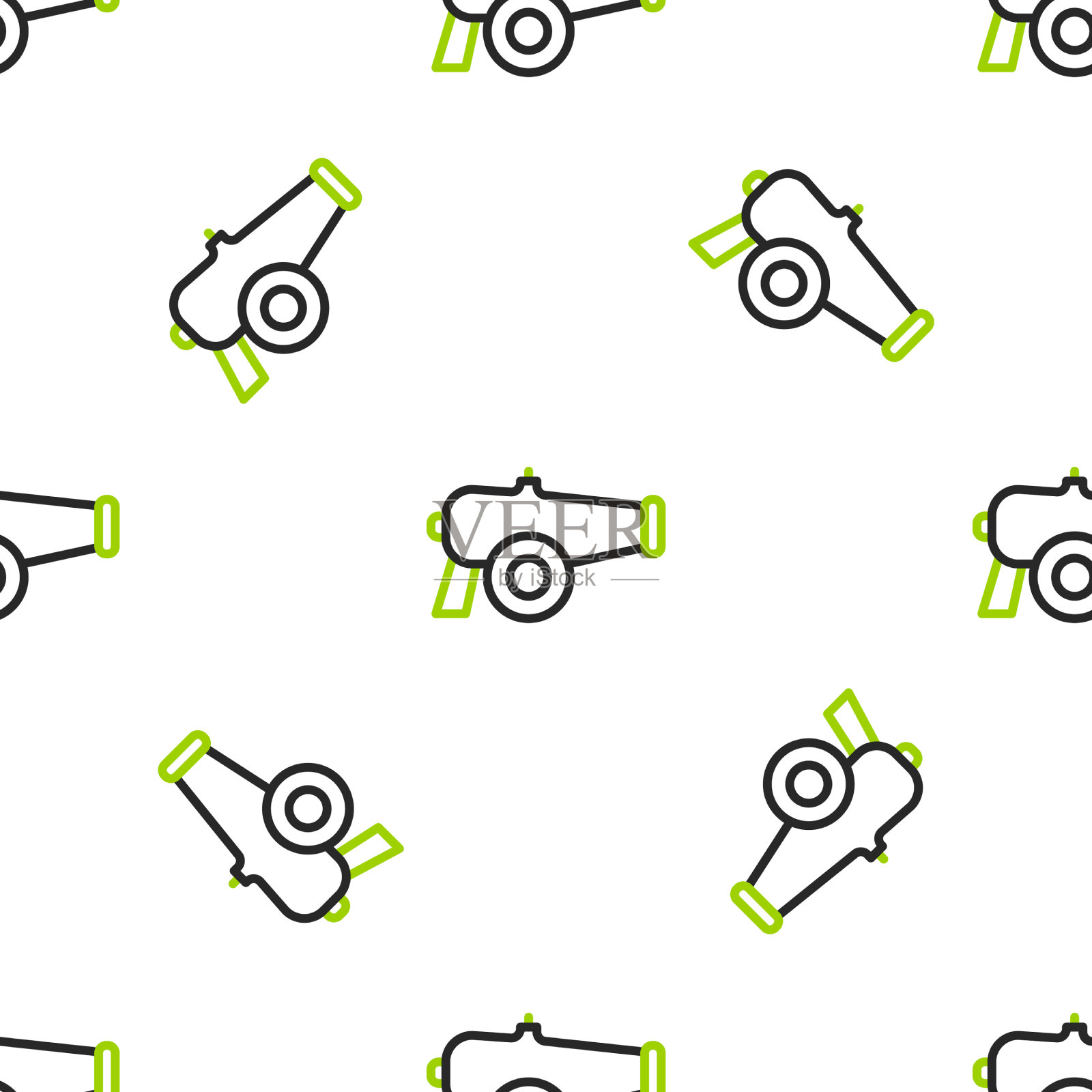 线炮图标隔离无缝图案上插画图片素材