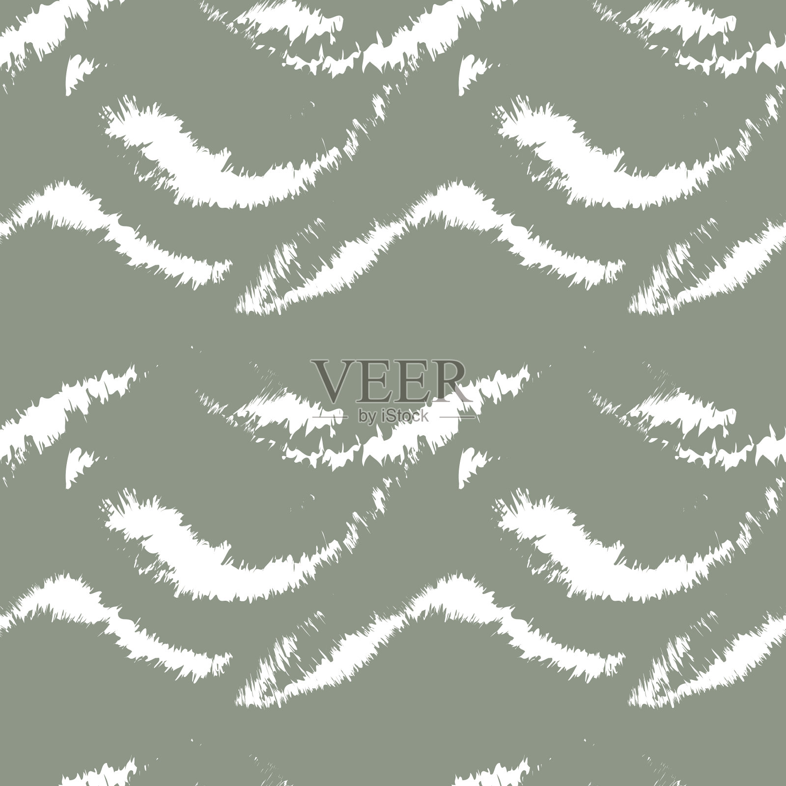 绿色笔触毛无缝图案插画图片素材