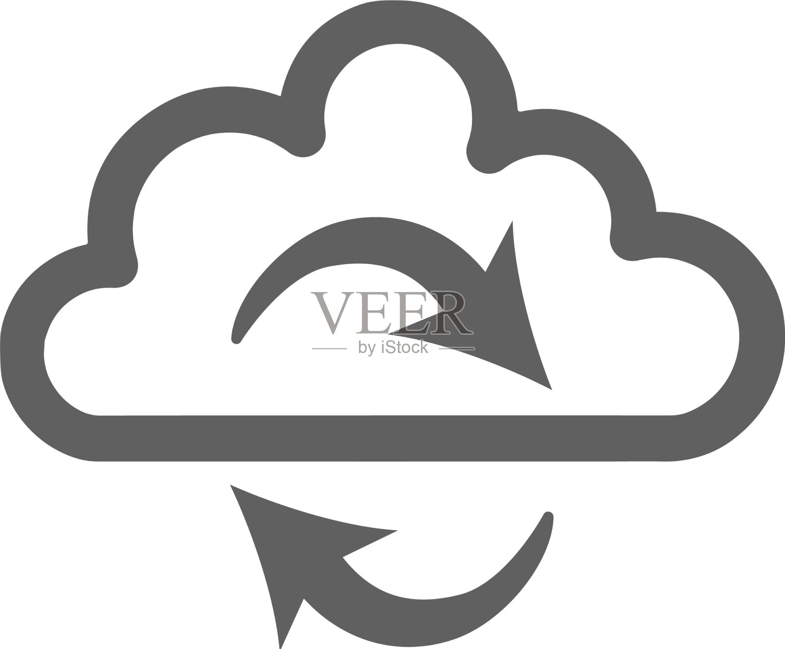 云网络刷新同步图标为灰色插画图片素材