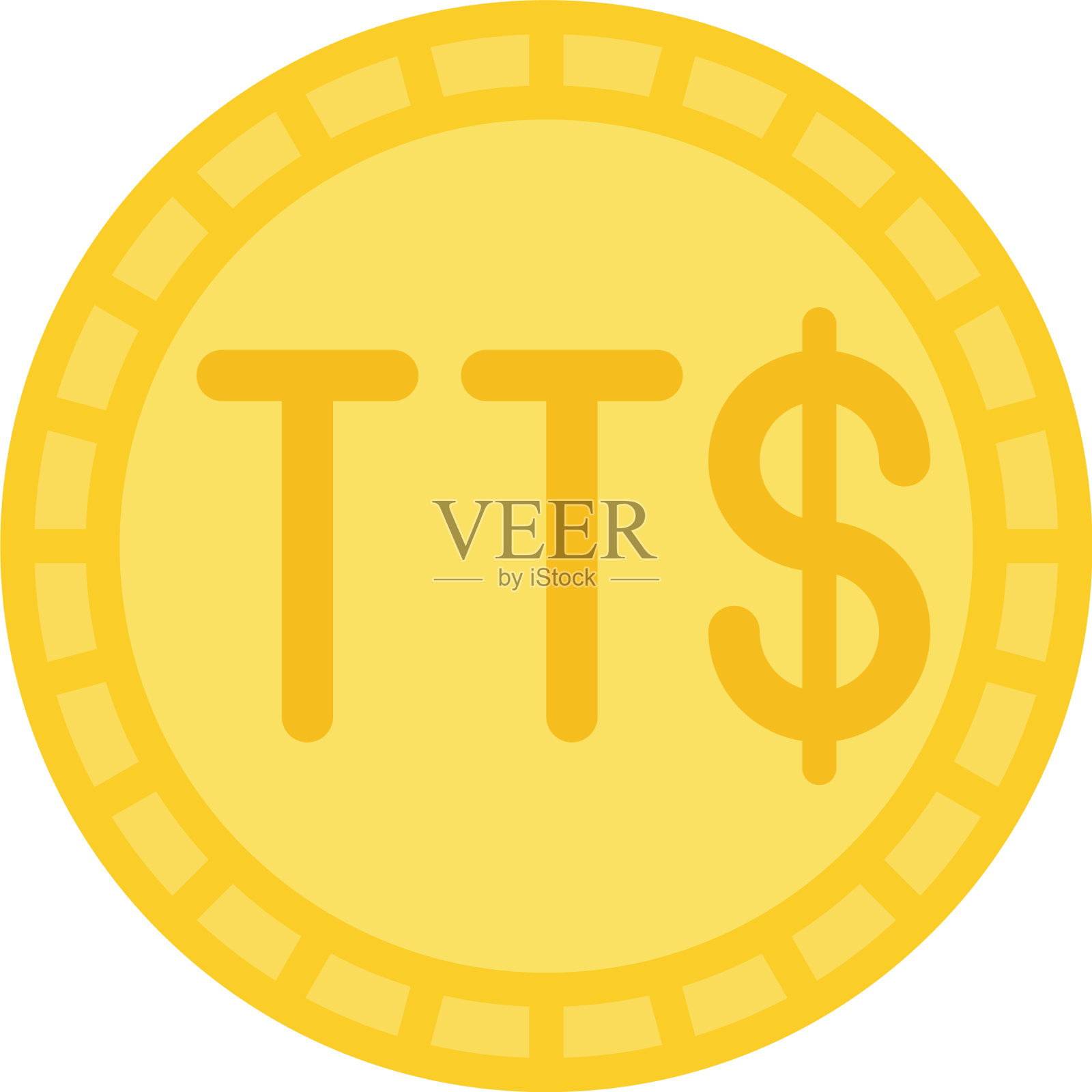 特立尼达和多巴哥元硬币货币插画图片素材