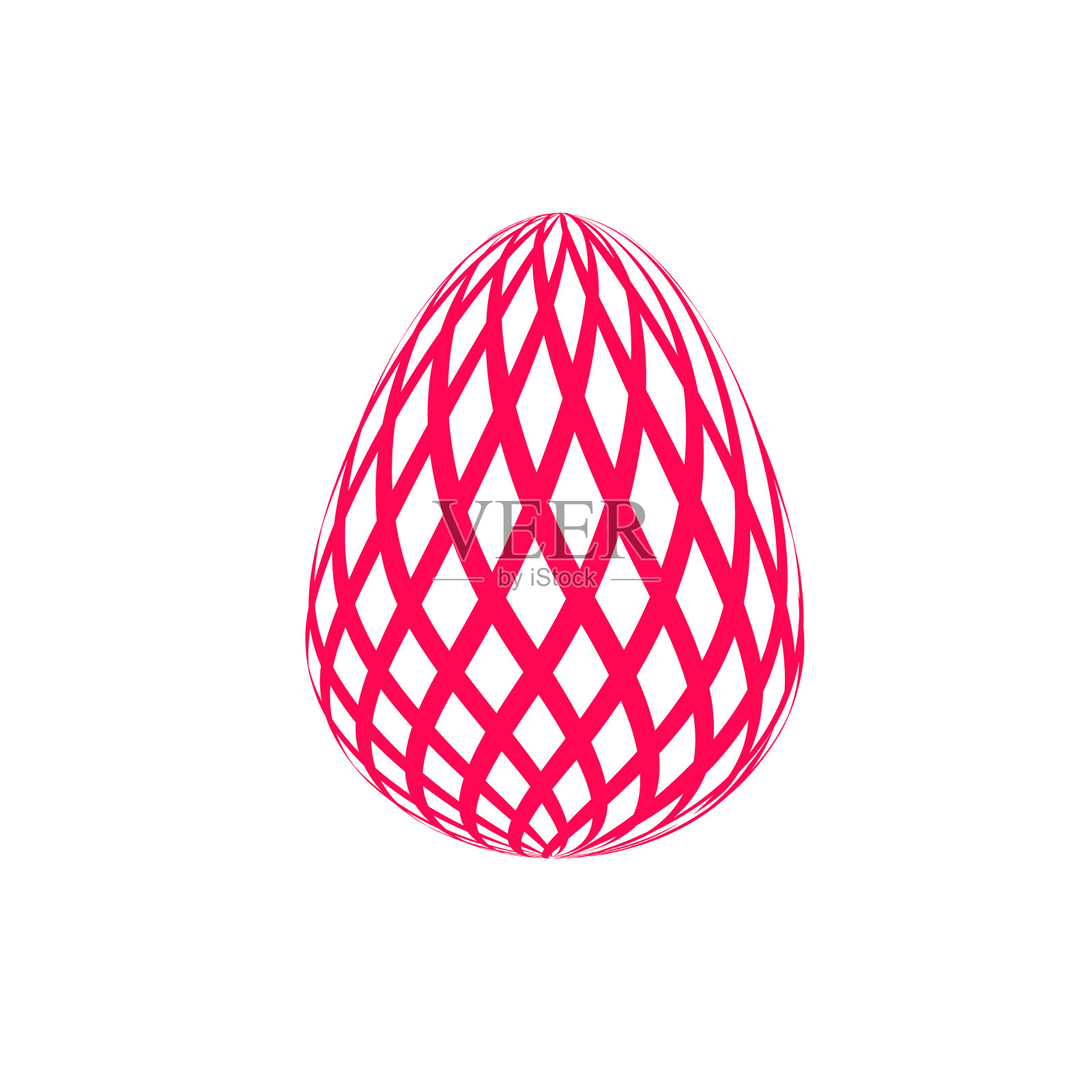 一个带菱形的彩色复活节蛋的矢量插图。复活节的设计元素插画图片素材