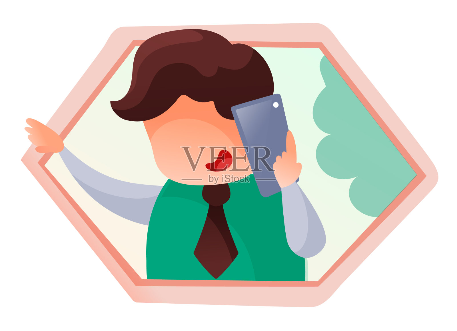 男人打电话设计元素图片