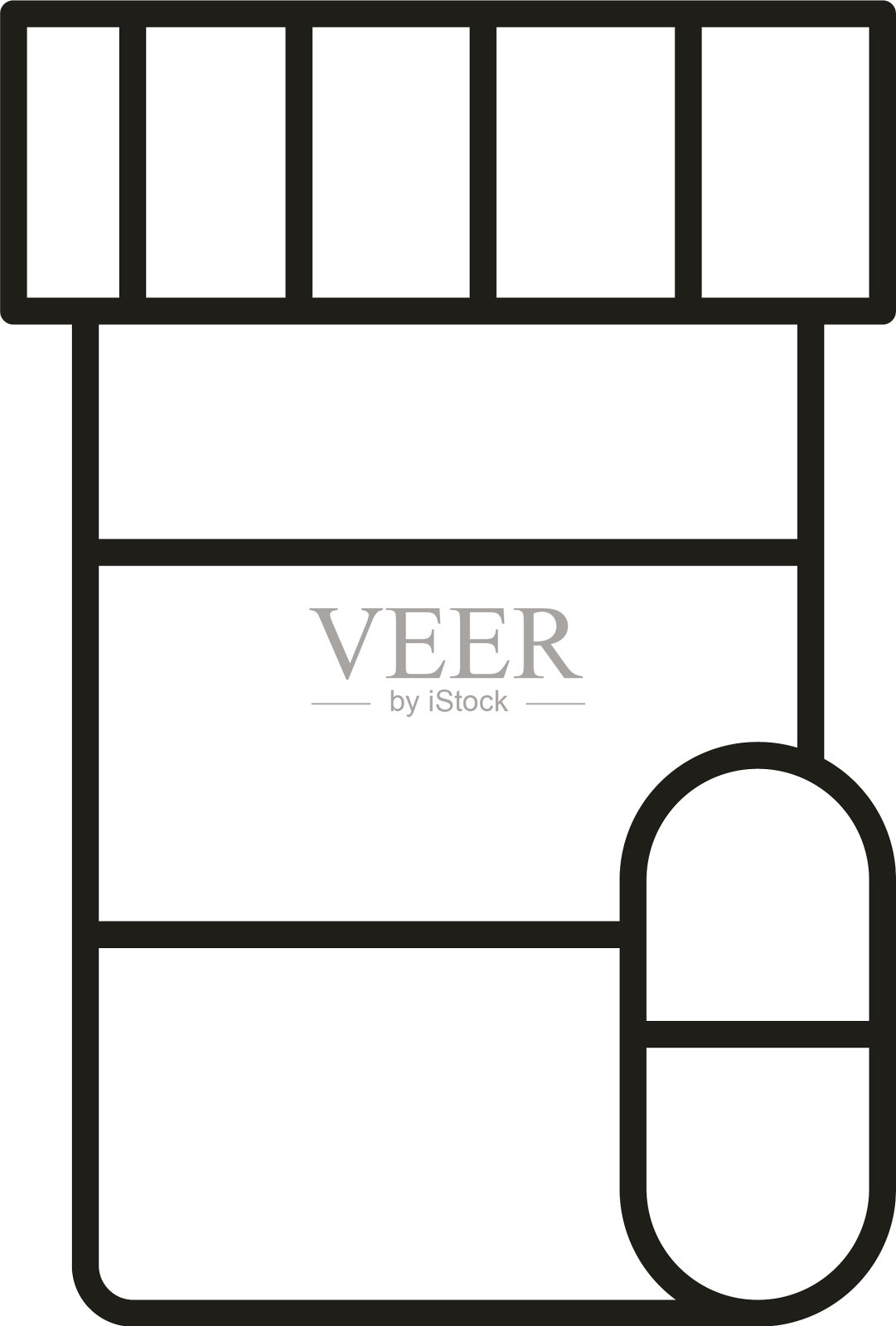 病毒防护药医疗处方图标素材