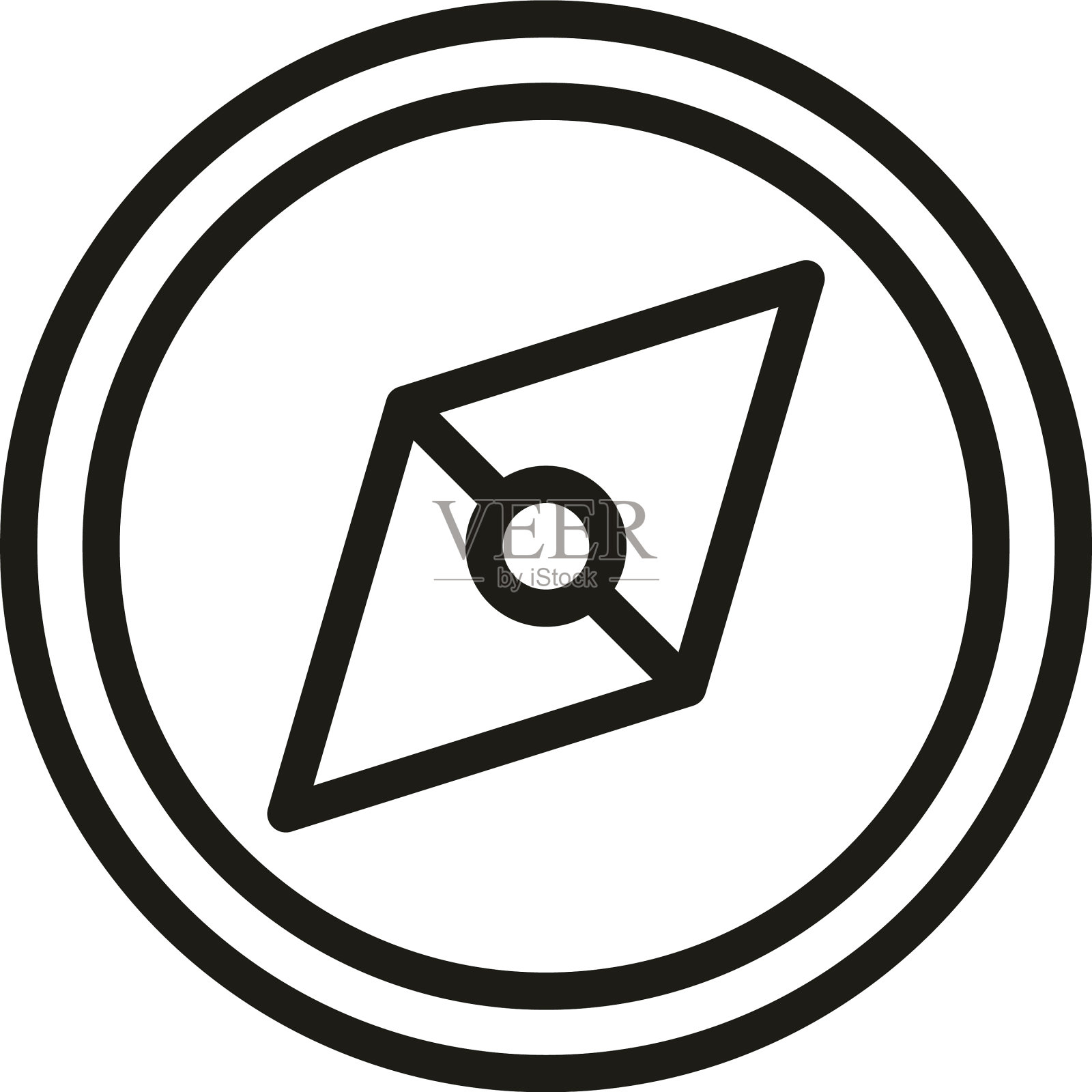 用户界面web应用罗盘线性图标素材