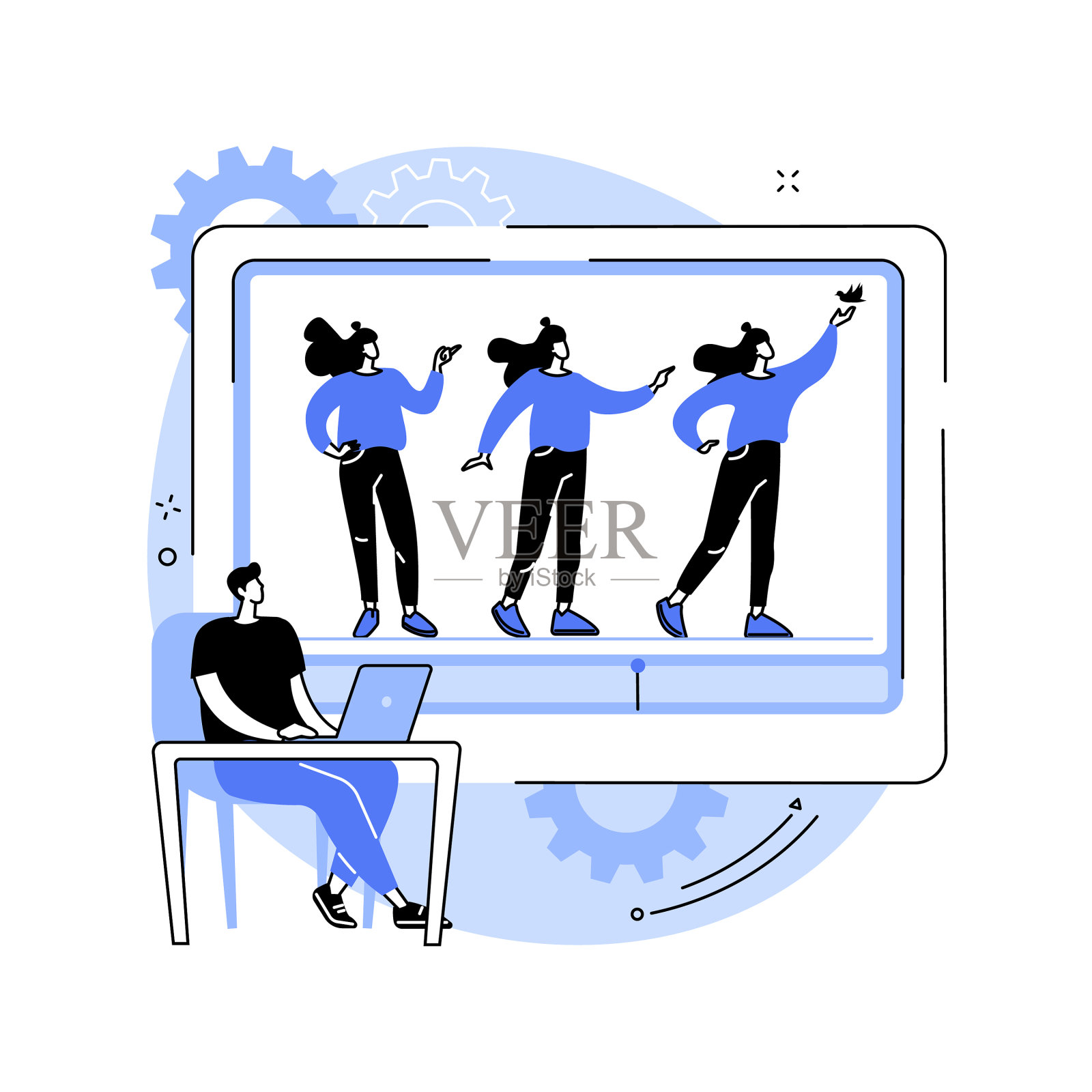 计算机动画抽象概念设计元素图片