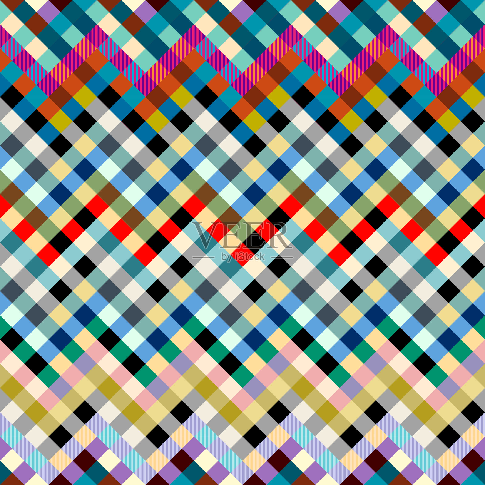 拼凑纺织图案。无缝绗缝的设计背景。插画图片素材