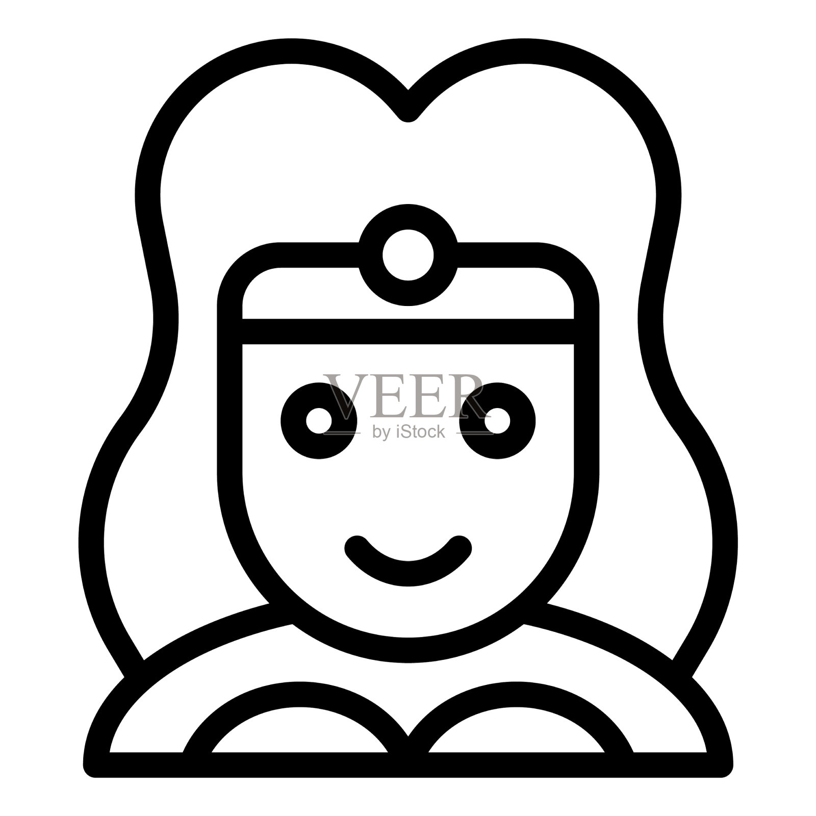 女英雄化身万圣节服装图标图标素材