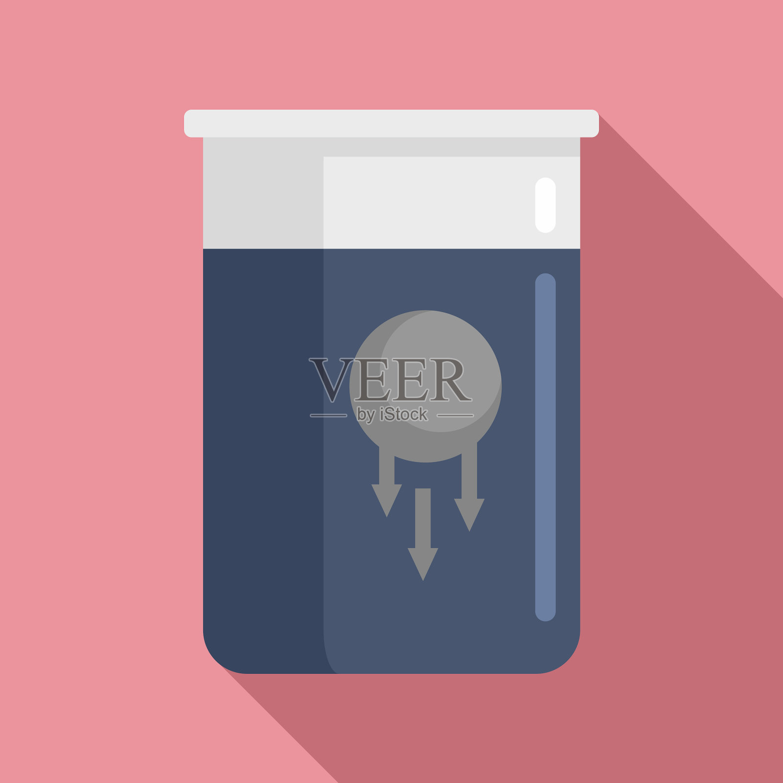 球形烧瓶重力图标平坦风格插画图片素材