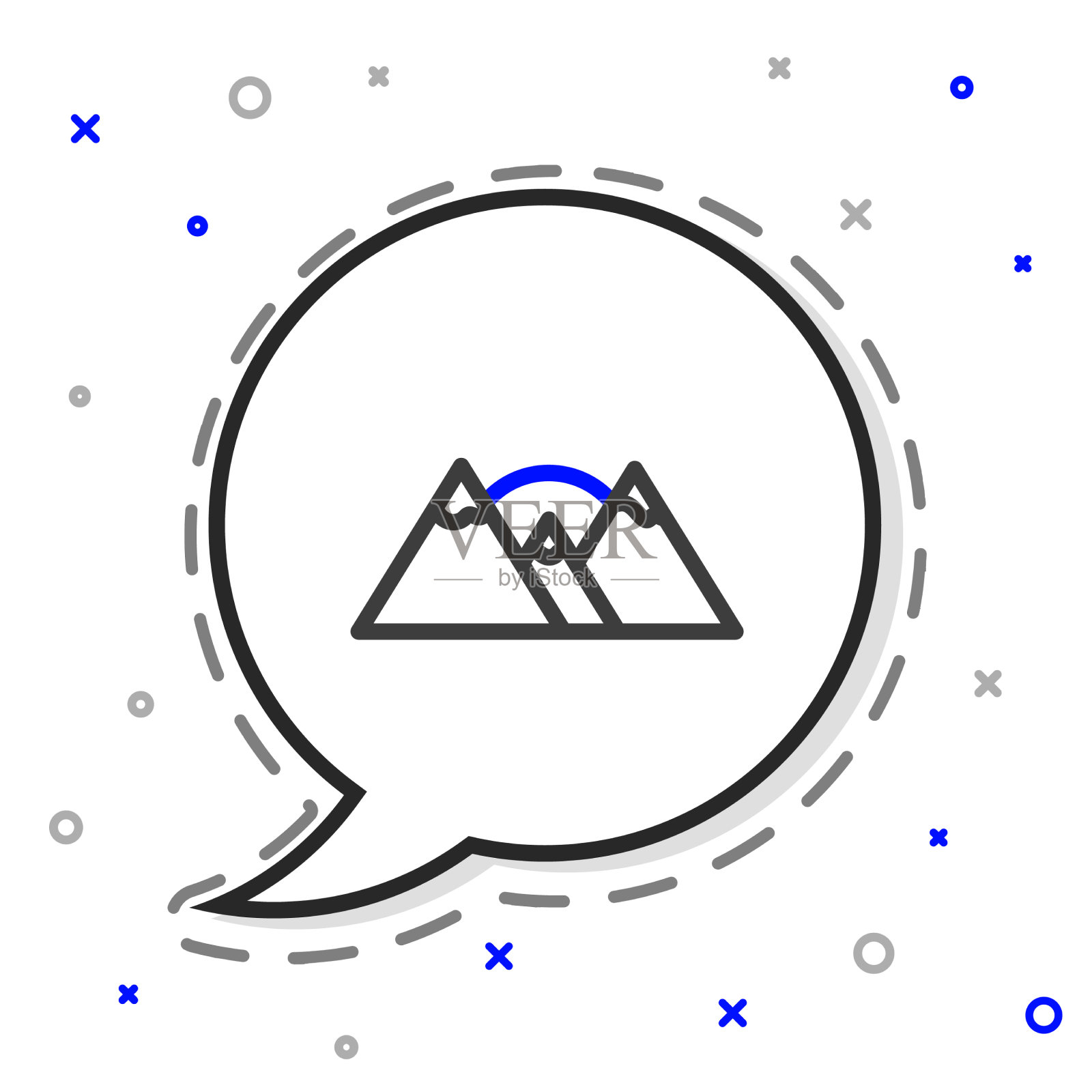 线山图标孤立的白色背景图标素材