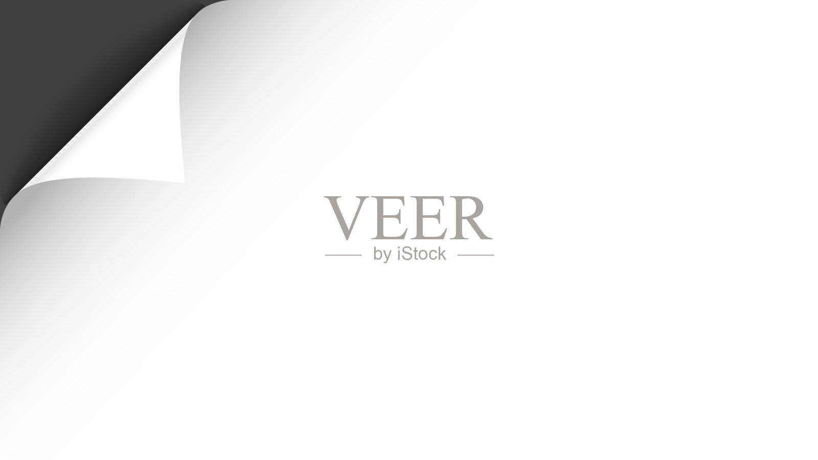 折白白纸左上角。水平矢量模板的文本插画图片素材