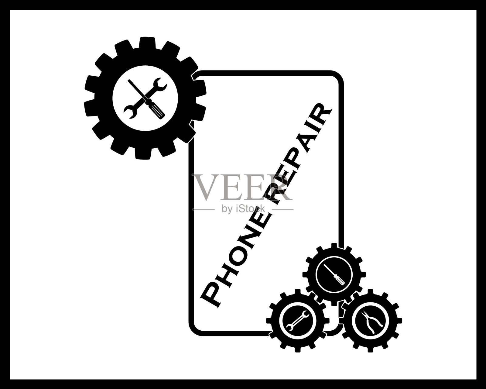 手机维修图标插画图片素材