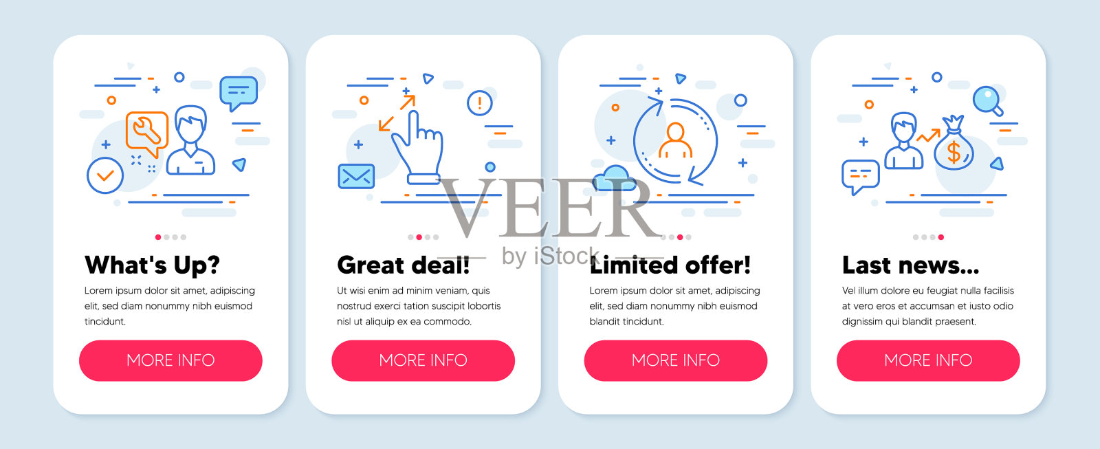 设置人员图标,如维修人员用户信息图标素材