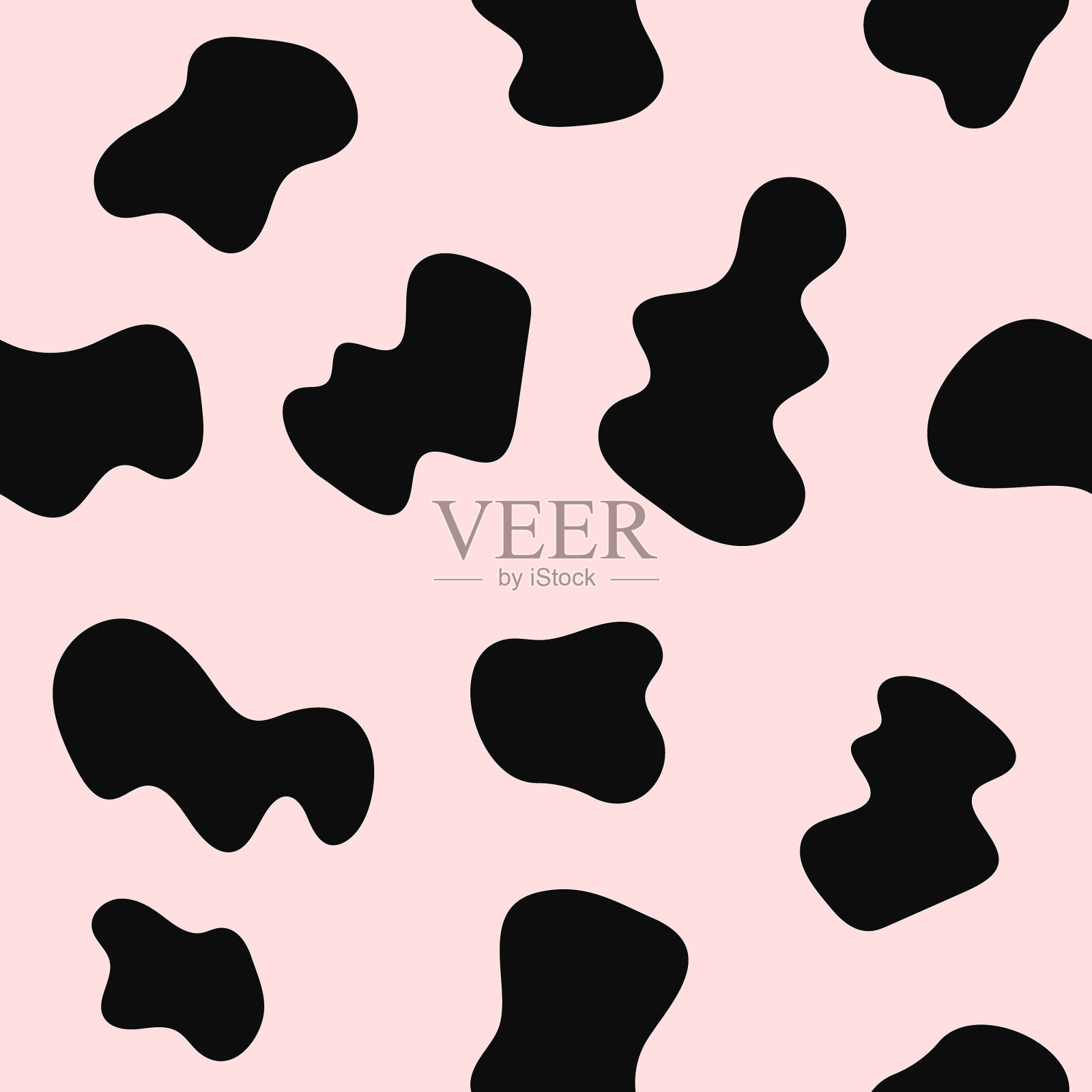 可爱的卡通奶牛纹理简单插画图片素材