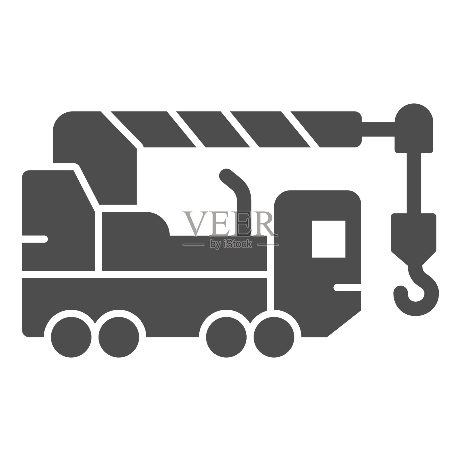 重型卡车固体图标重型设备图标素材