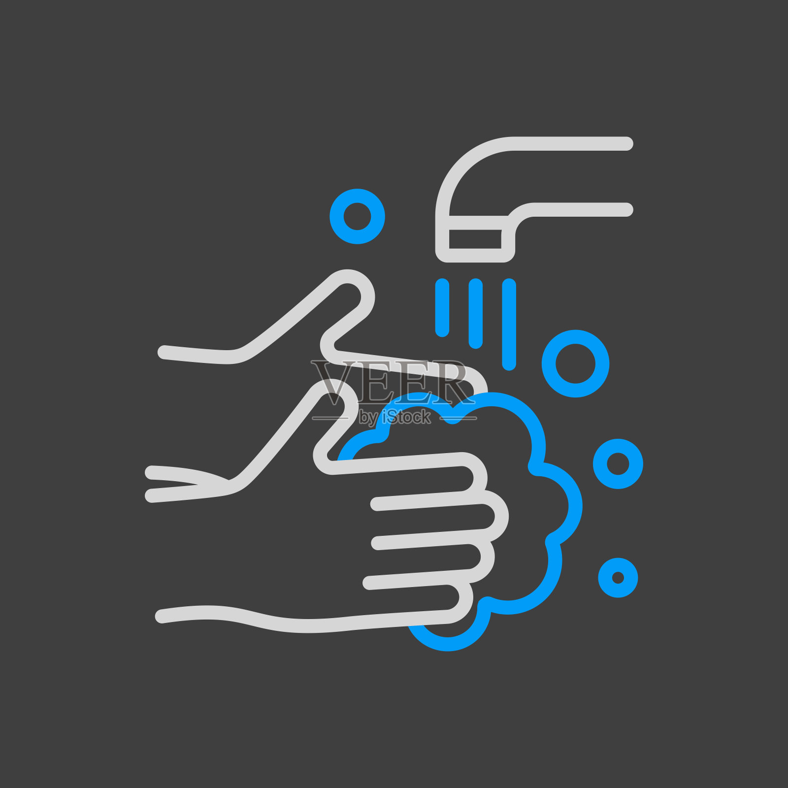 用肥皂洗手,防止病毒出现插画图片素材