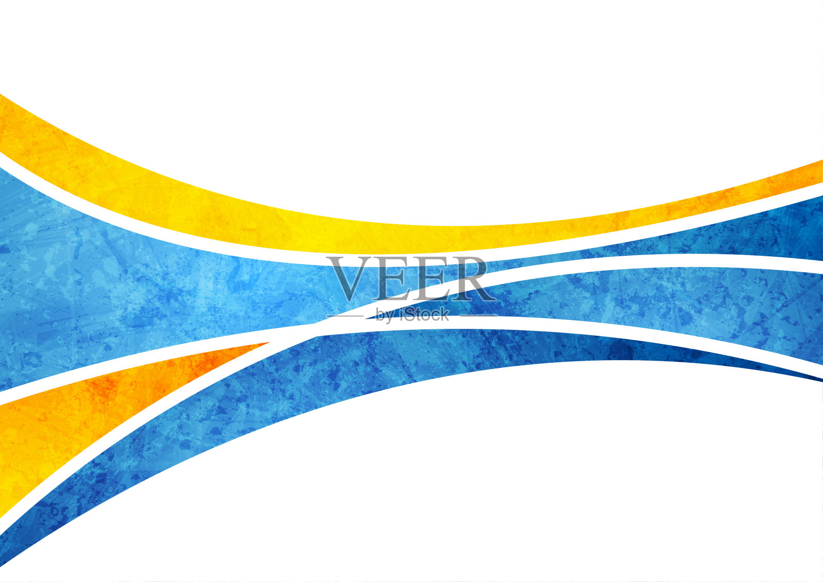 蓝色橙色垃圾摇滚波抽象背景插画图片素材