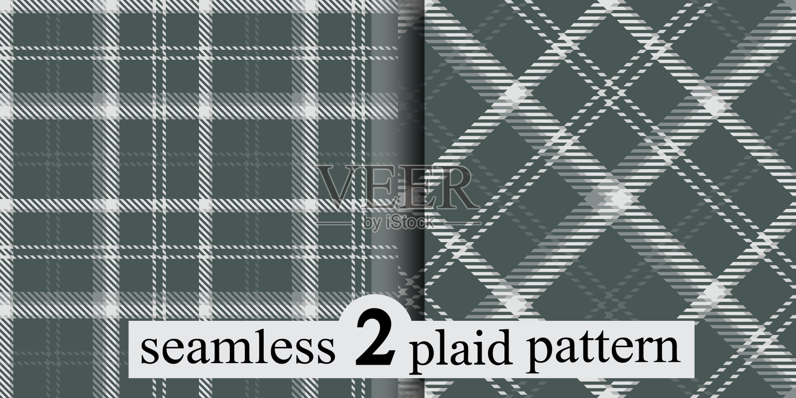 格子模式集。插画图片素材