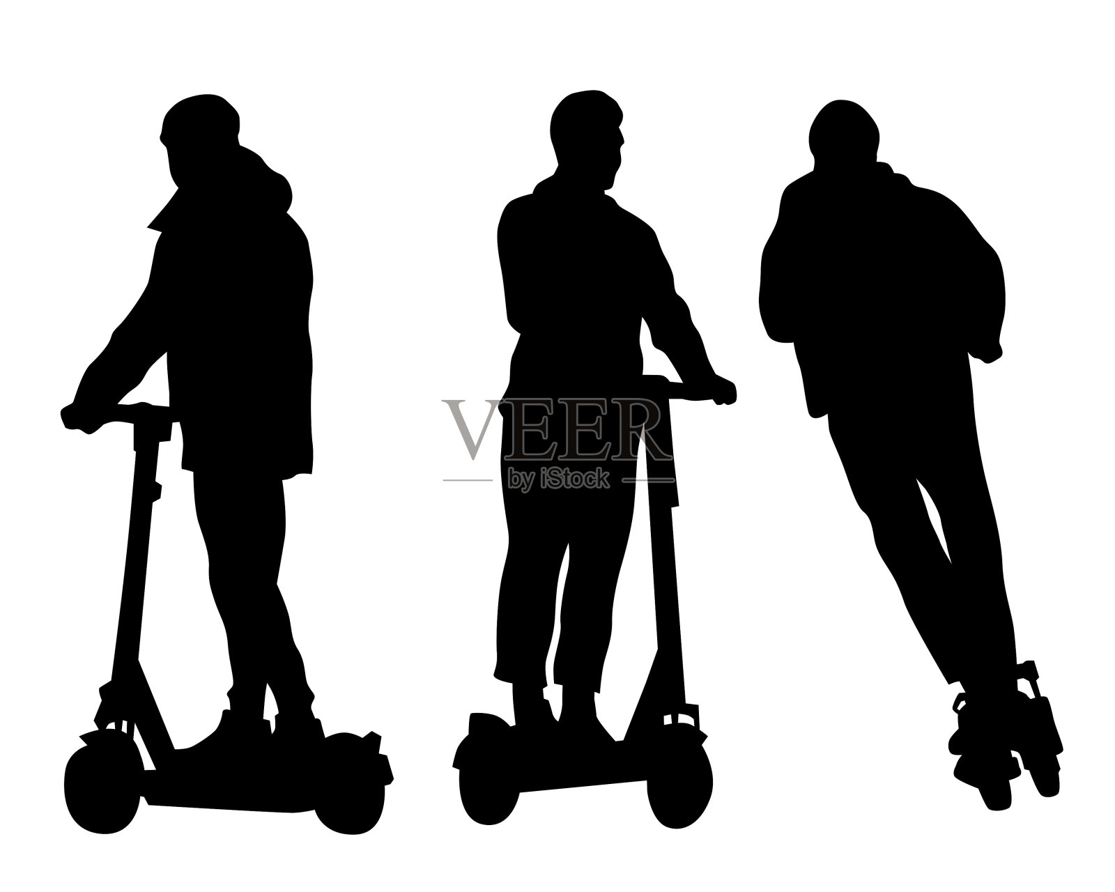 摩托车的人插画图片素材