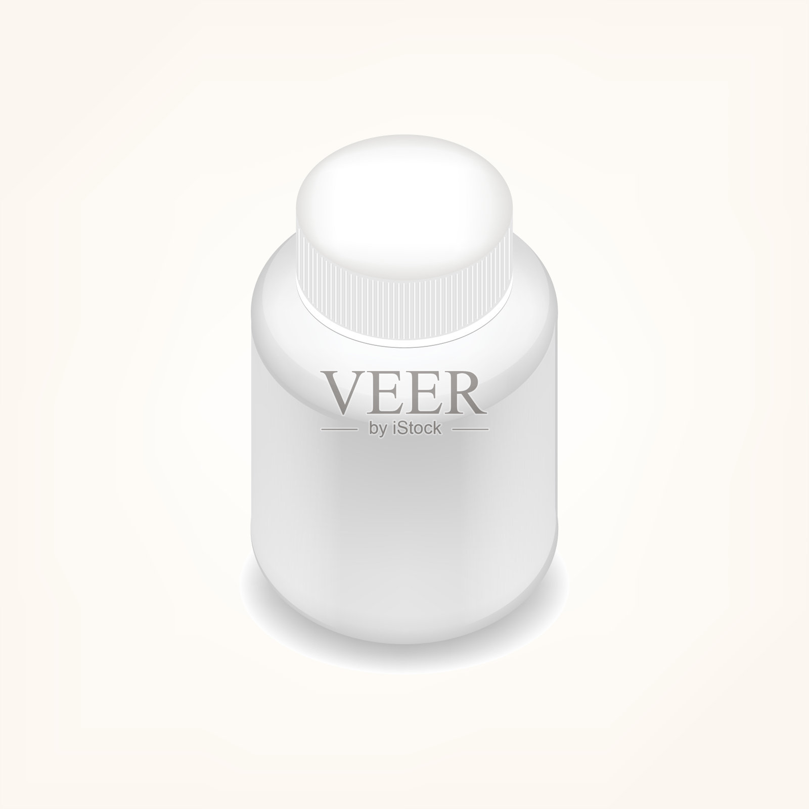 白色光滑的塑料。现实的塑料瓶。模型模板。矢量图插画图片素材