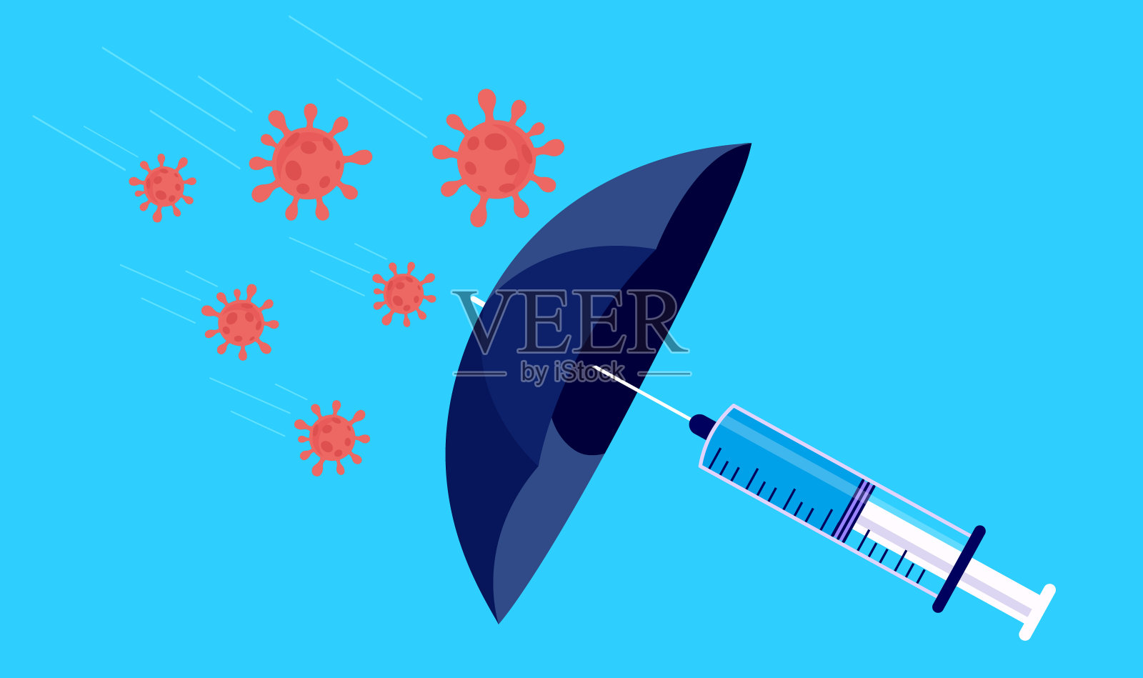 疫苗病毒插画图片素材
