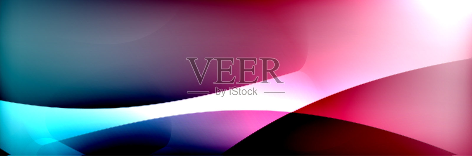 流体梯度霓虹彩色波抽象插画图片素材