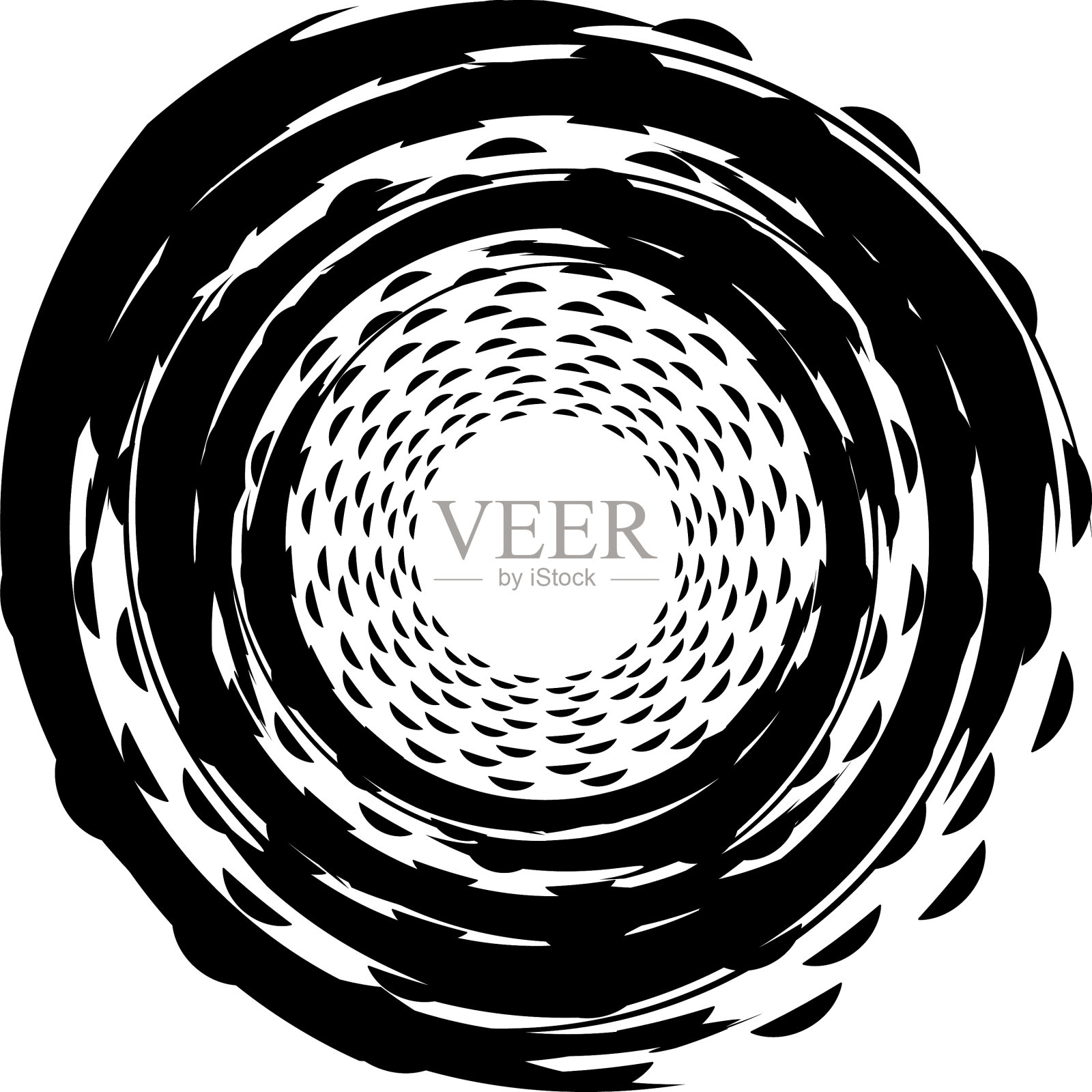 叠加抽象螺旋、漩涡、漩涡蜗壳插画图片素材