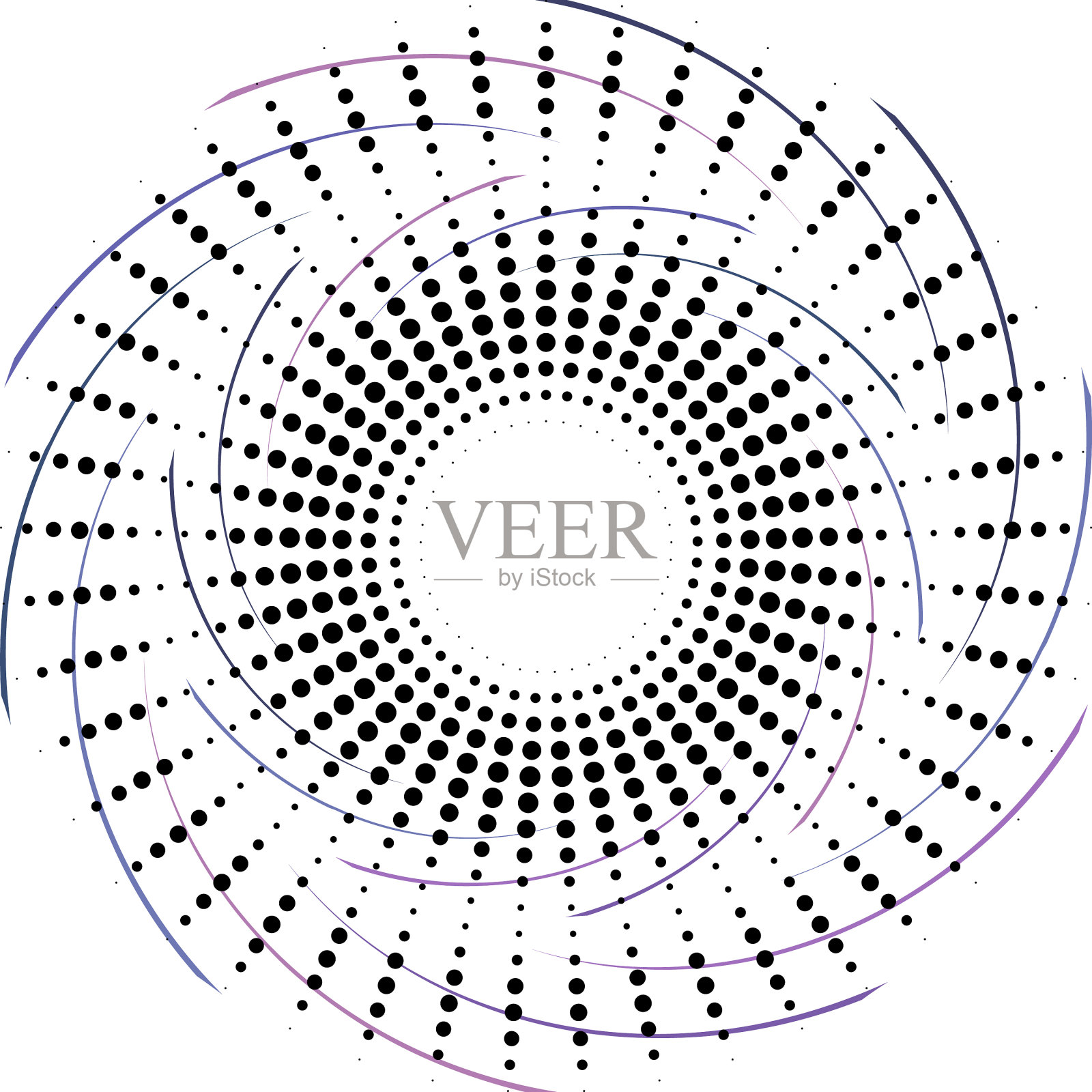 叠加抽象螺旋、漩涡、漩涡蜗壳插画图片素材