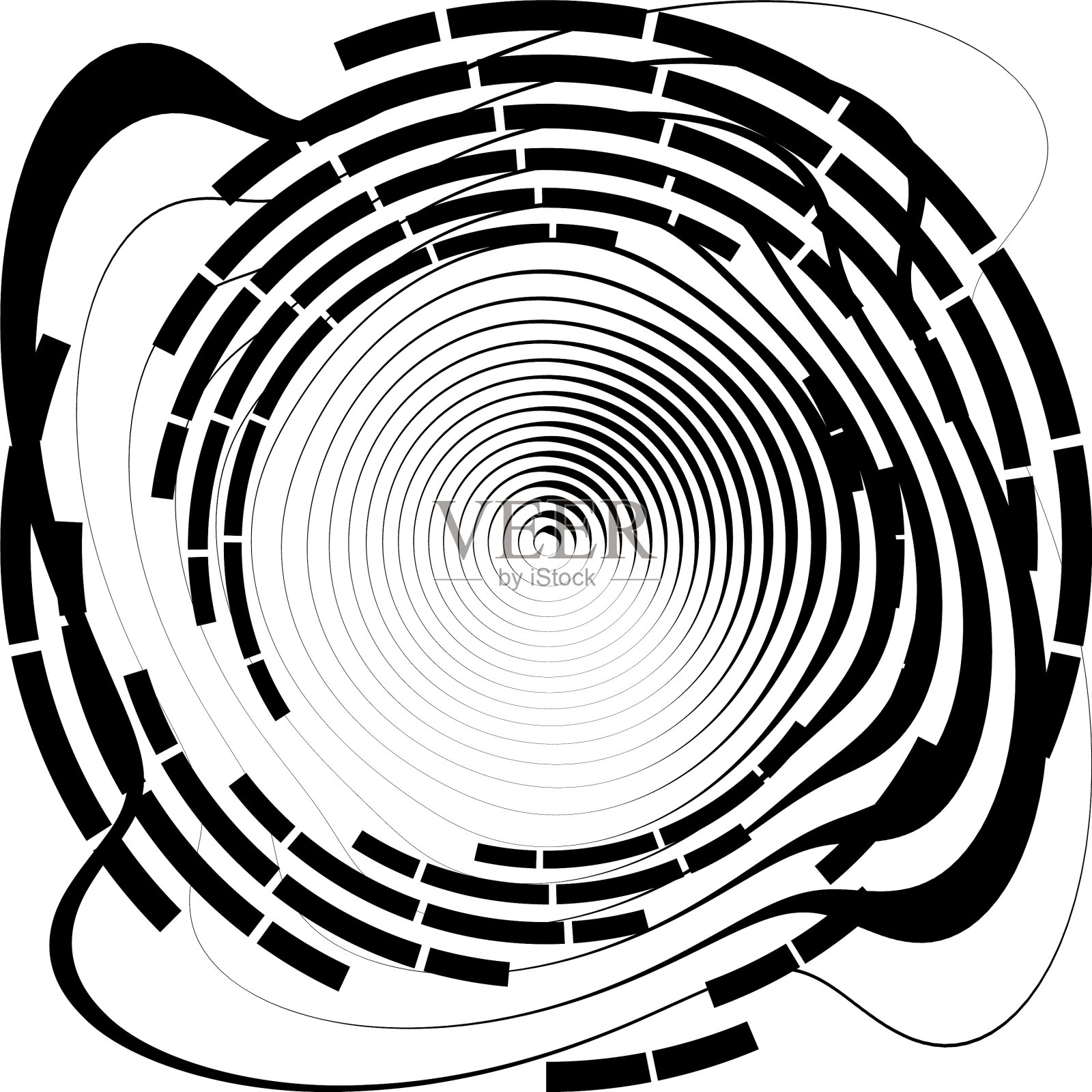 叠加抽象螺旋、漩涡、漩涡蜗壳插画图片素材